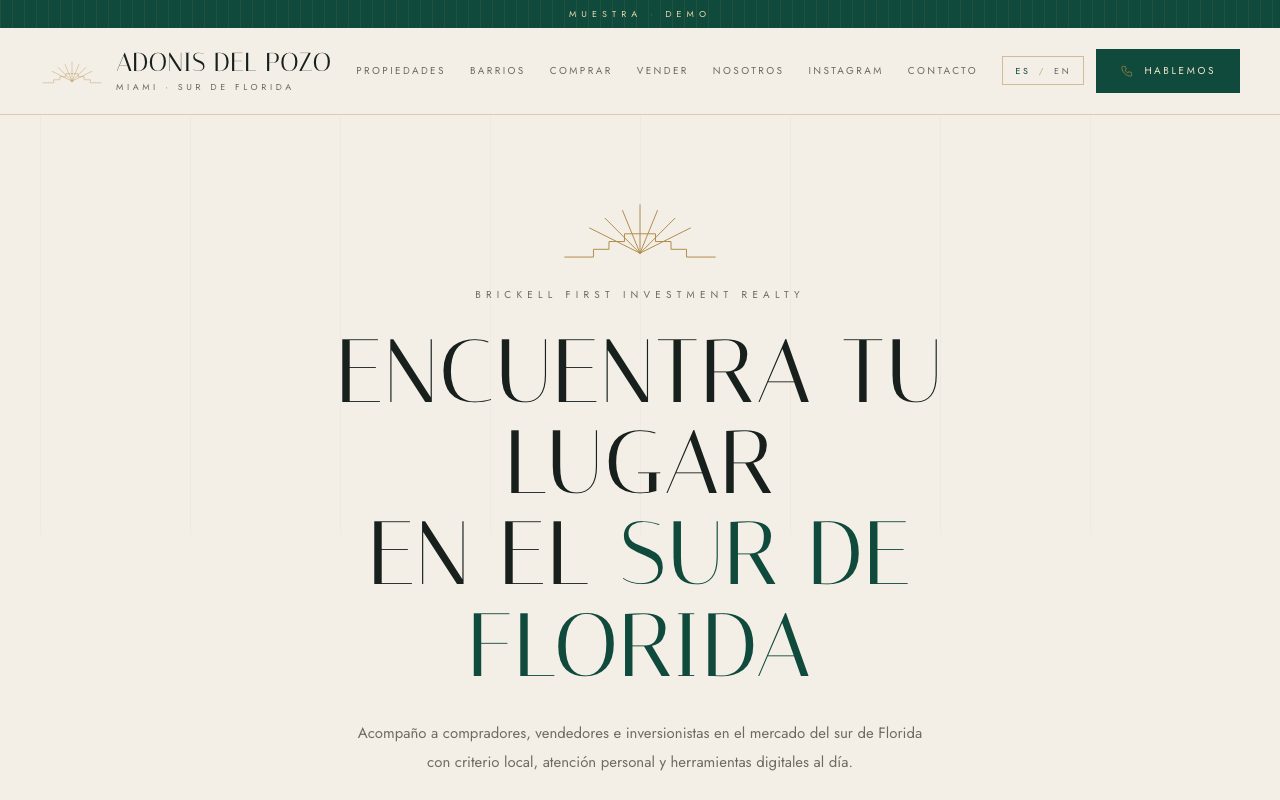 Adonis del Pozo — personalized website demo preview