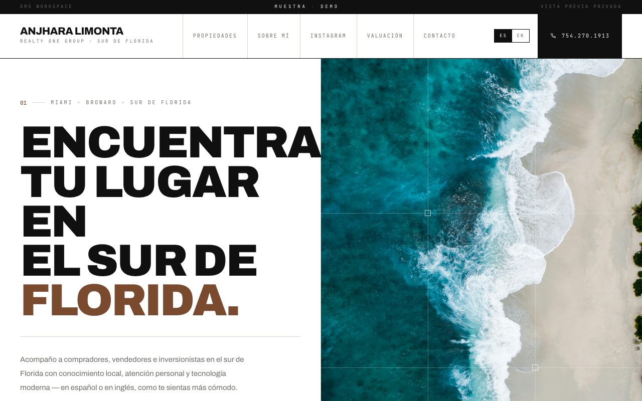 Anjhara Limonta — personalized website demo preview
