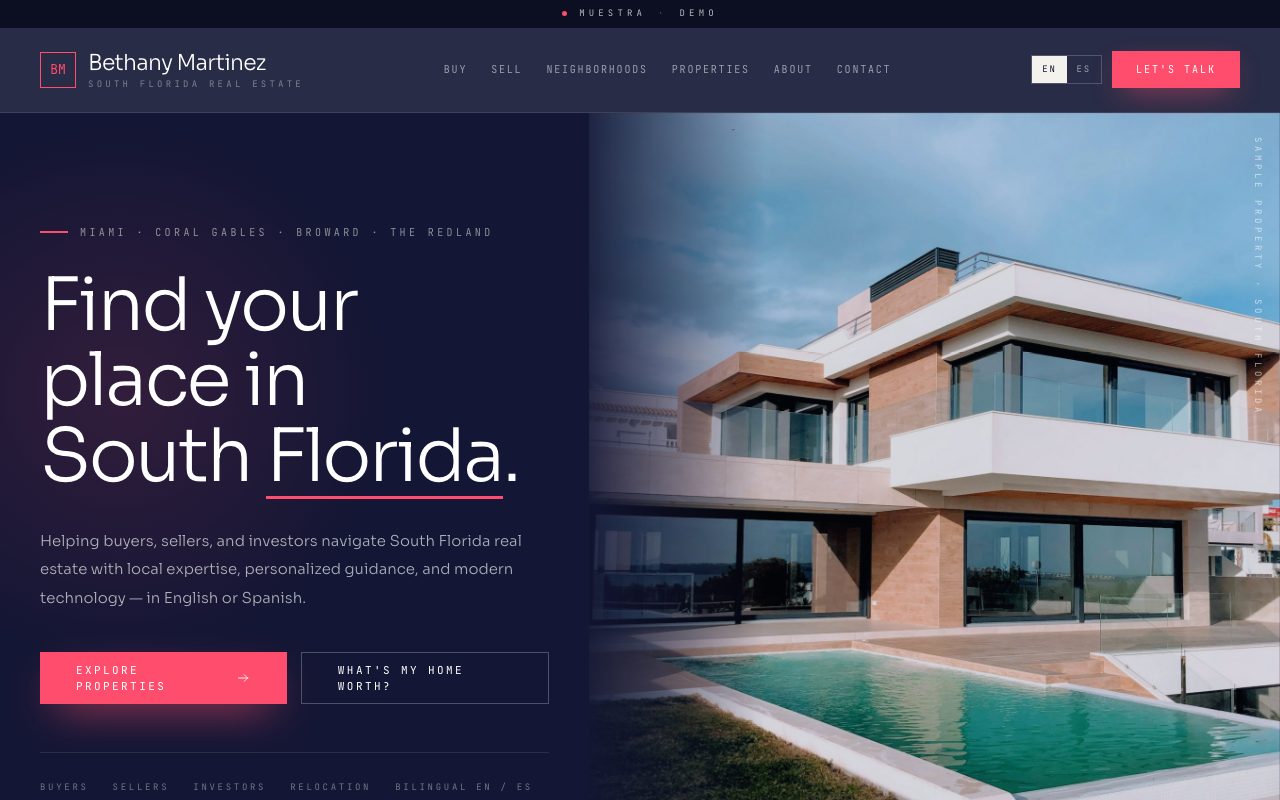 Bethany Martinez — personalized website demo preview