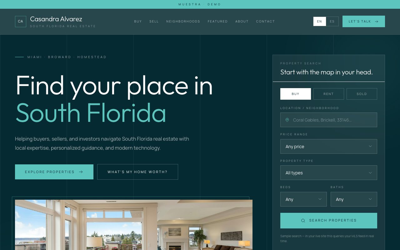 Casandra Alvarez — personalized website demo preview