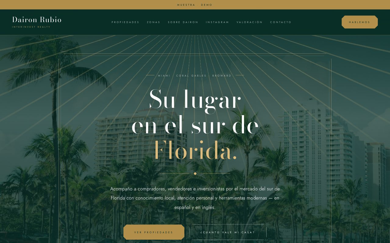 Dairon Rubio — personalized website demo preview