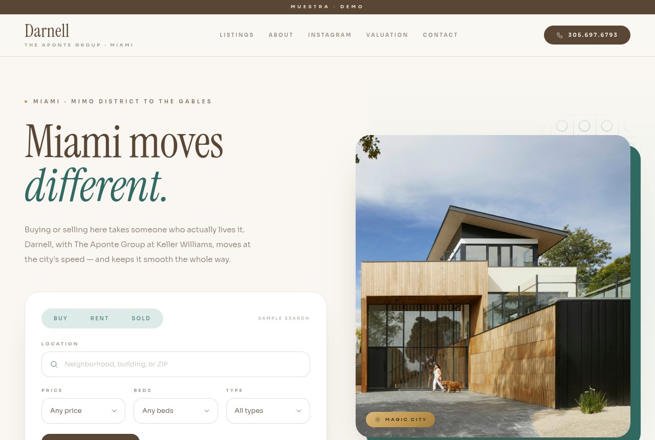 Darnell — personalized website demo preview