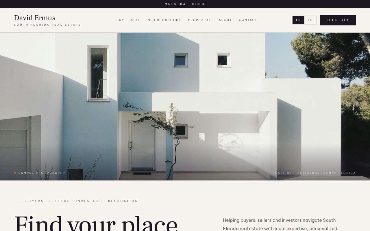 David Ermus — personalized website demo preview