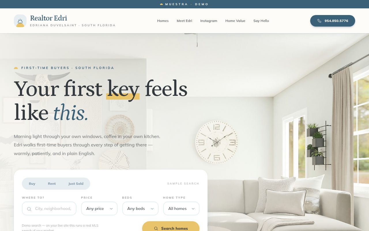Realtor Edri — personalized website demo preview