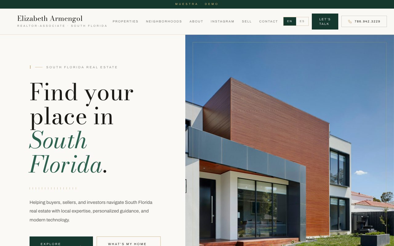 Elizabeth Armengol — personalized website demo preview