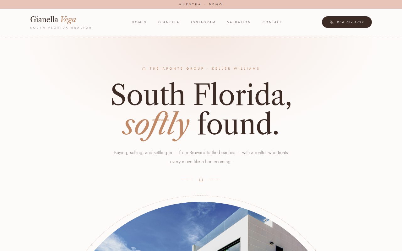 Gianella Vega — personalized website demo preview