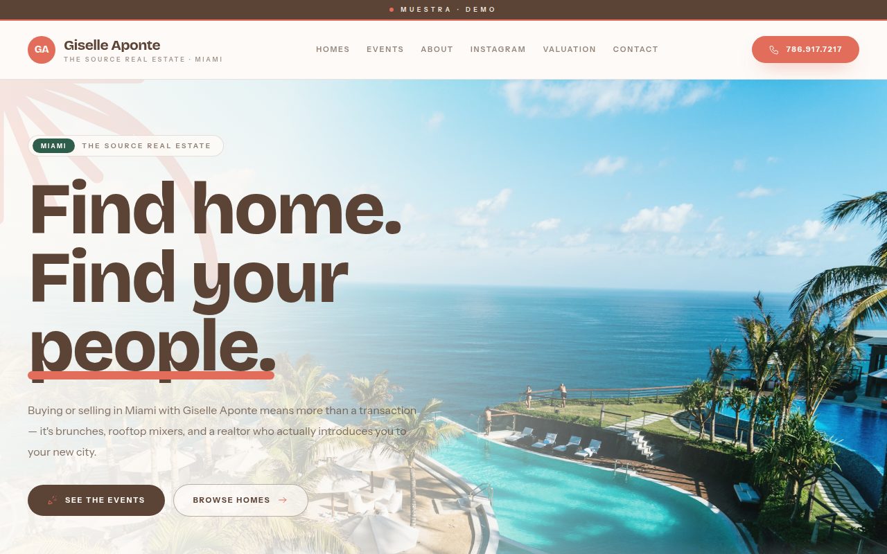 Giselle Aponte — personalized website demo preview