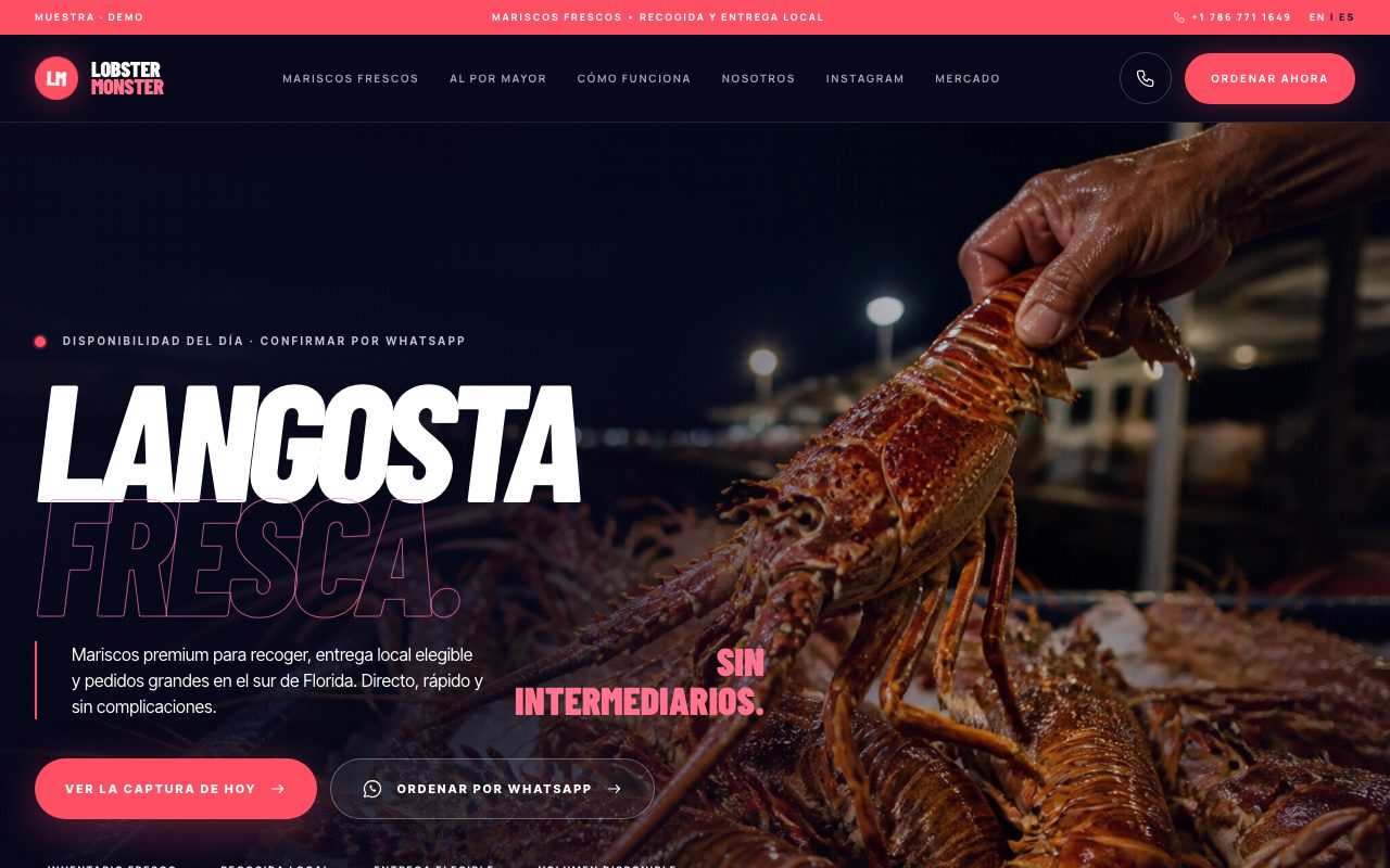 Lobster Monster LLC — personalized website demo preview