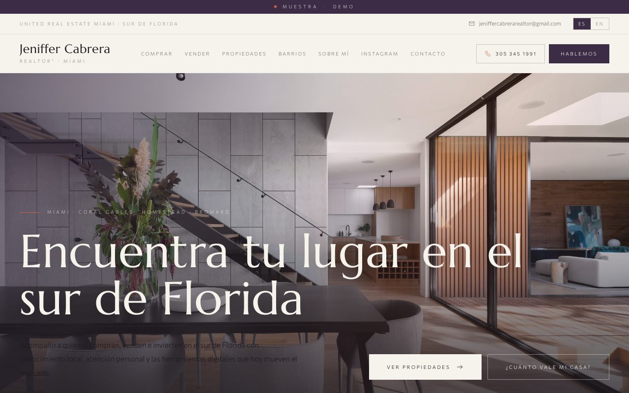 Jeniffer Cabrera — personalized website demo preview