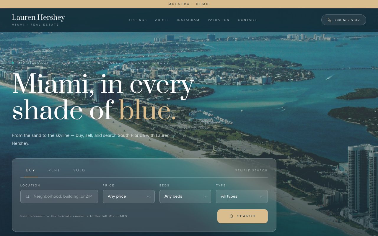 Lauren Hershey — personalized website demo preview
