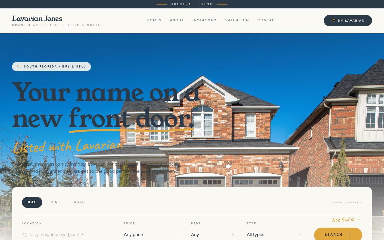 Lavarian Jones — personalized website demo preview