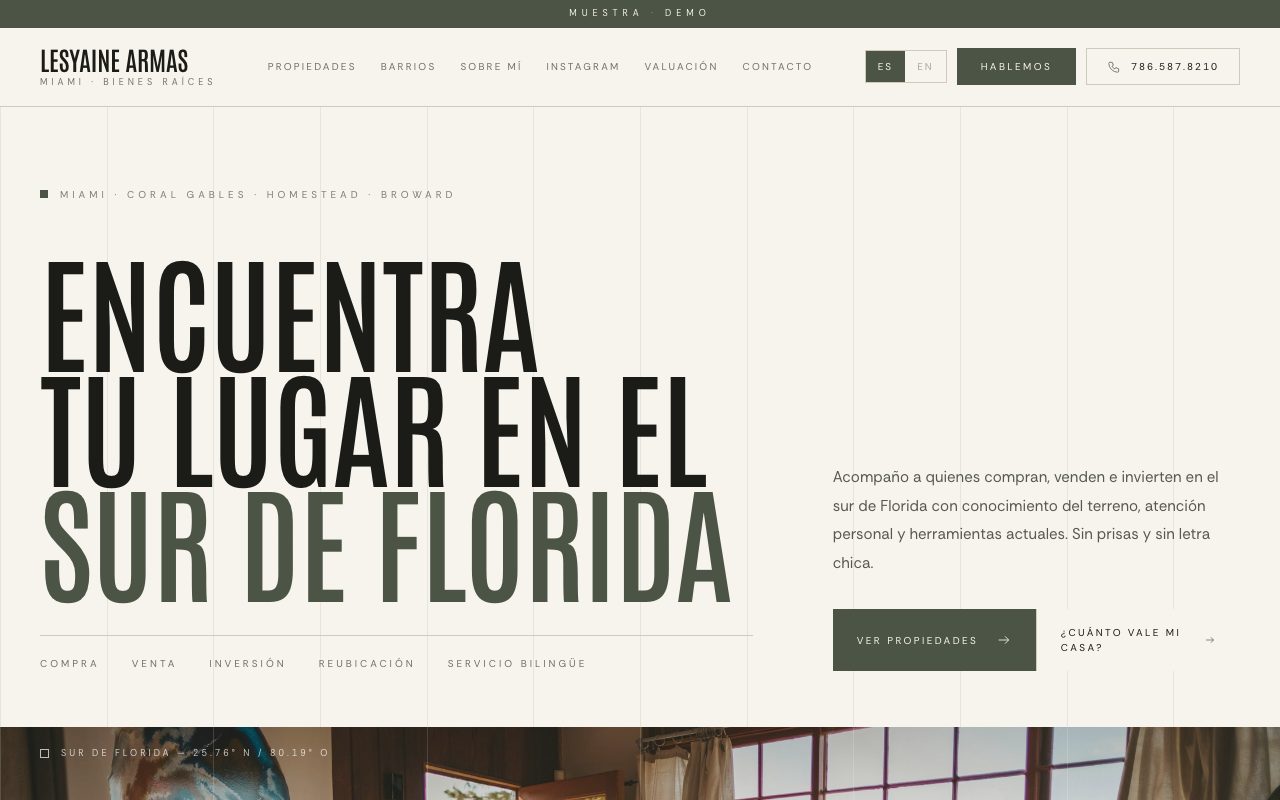 Lesyaine Armas — personalized website demo preview