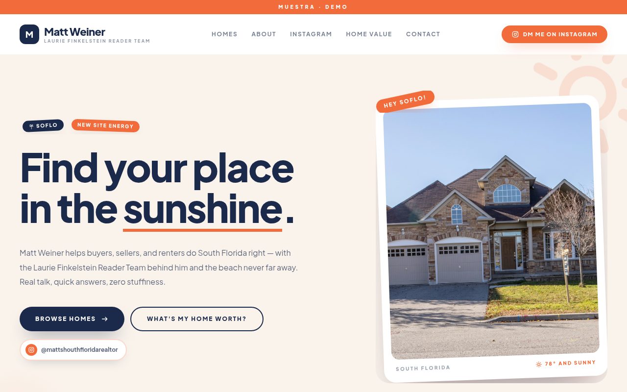 Matt Weiner — personalized website demo preview
