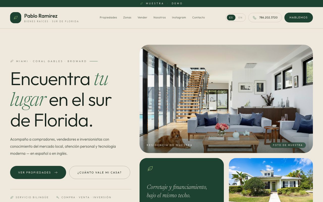 Pablo Ramirez — personalized website demo preview