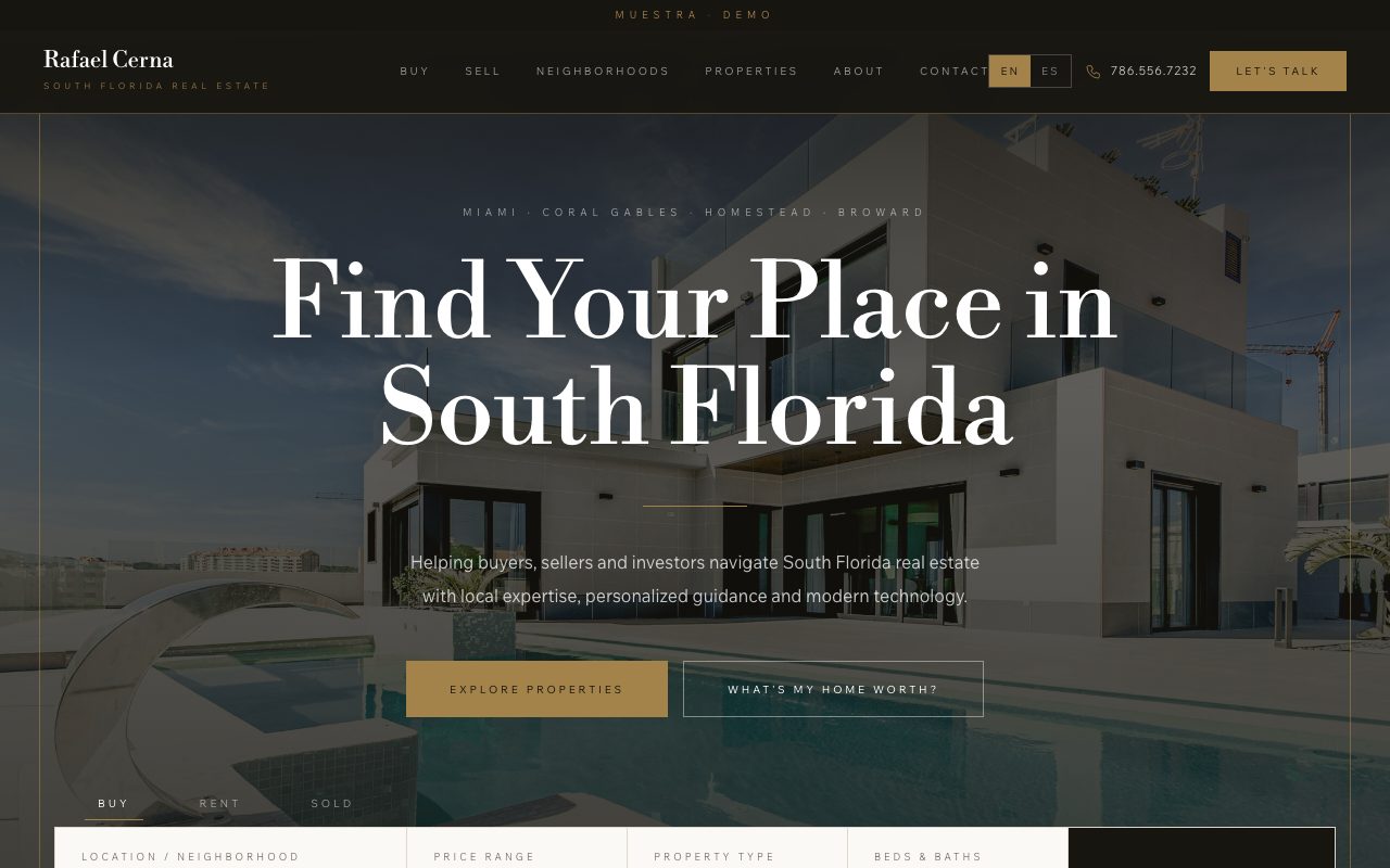 Rafael Cerna — personalized website demo preview