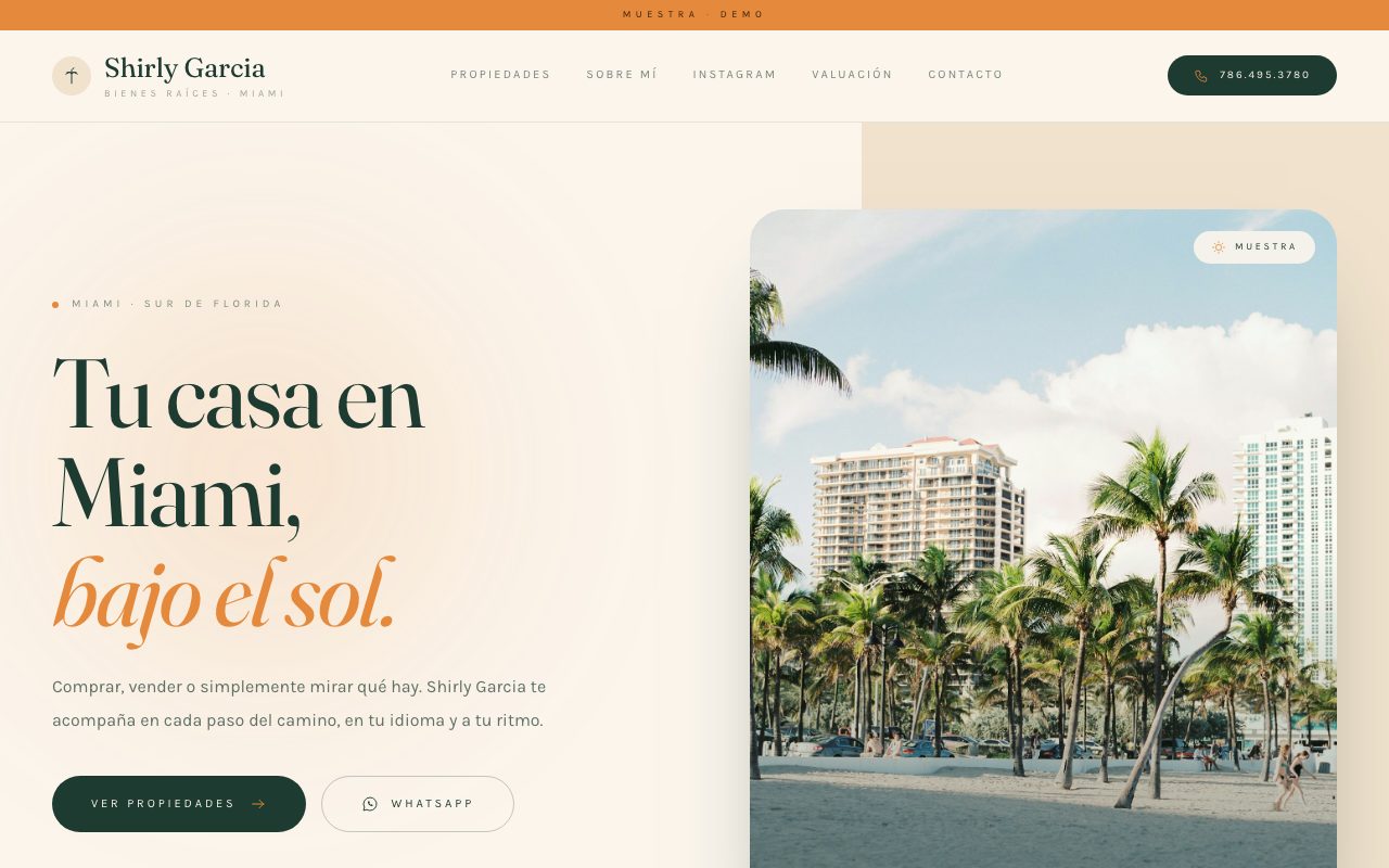 Shirly Garcia — personalized website demo preview