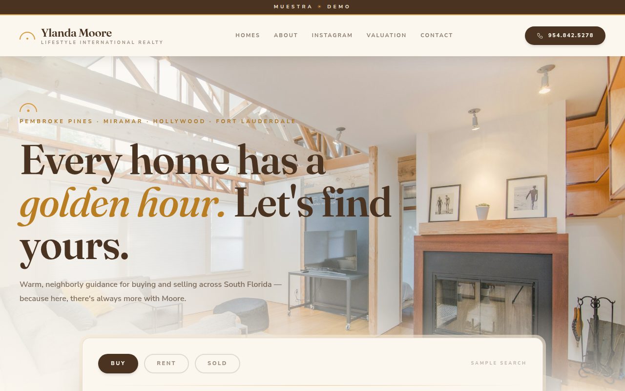 Ylanda Moore — personalized website demo preview