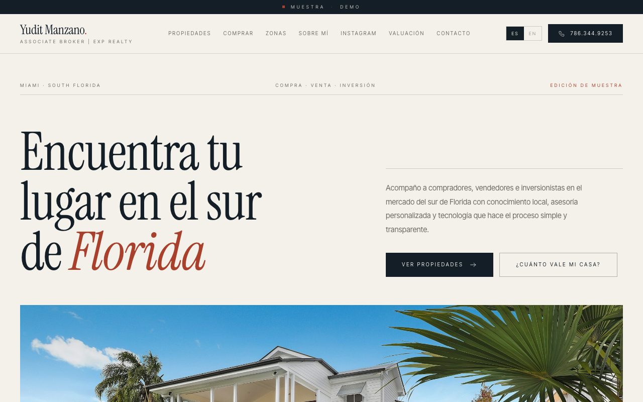 Yudit Manzano — personalized website demo preview